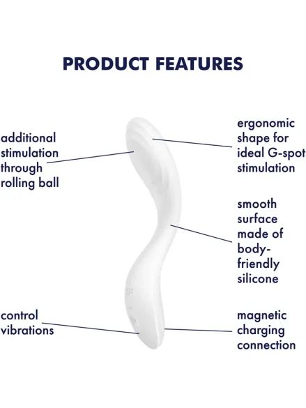 Satisfyer Rrrolling Pleasure G-Spot Vibrator White - G-punktsvibrator 0