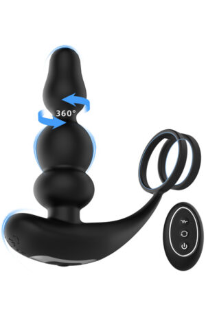 360 Rotating Prostate Plug With Remote - Prostatastimulering 0