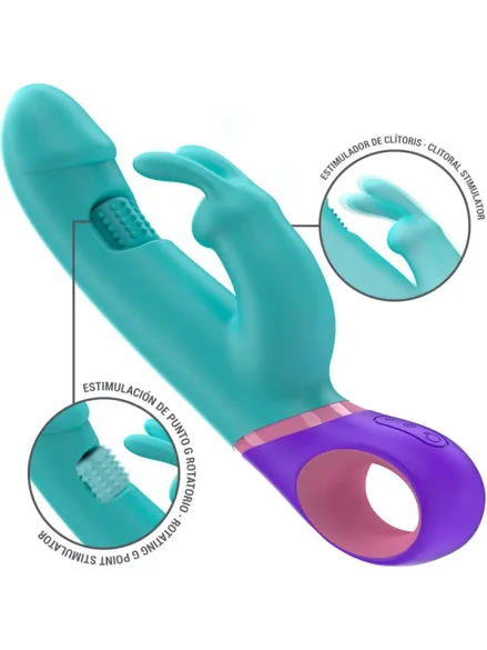 Monica Rabbit With Rotating G-spot Stimulator - Rabbitvibrator 0