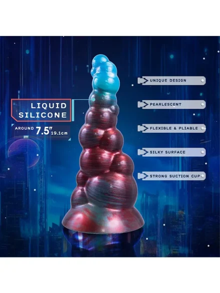 Bad Bubblez Silicone Dildo 19 cm - Dragon dildo 0