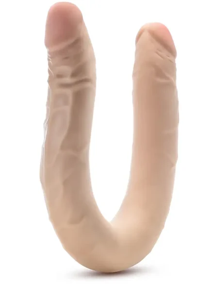 Posable Double Dong Beige 42 cm - Dubbeldildo 0