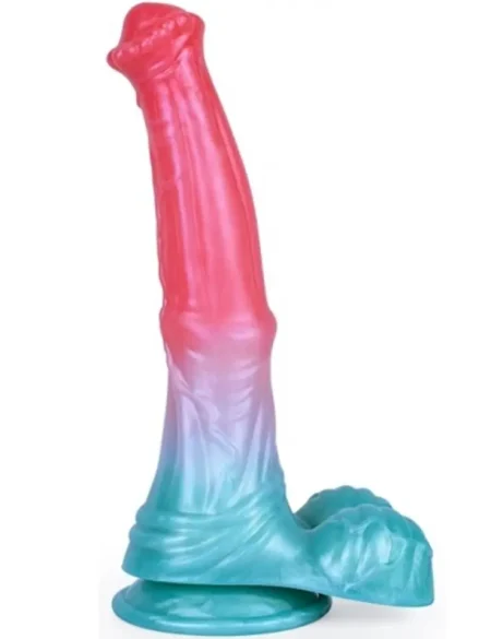 Alien Beast Cyan Rainbow Dildo 24,8 cm - Dragon dildo 0