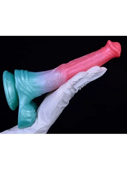 Alien Beast Cyan Rainbow Dildo 24,8 cm - Dragon dildo 0