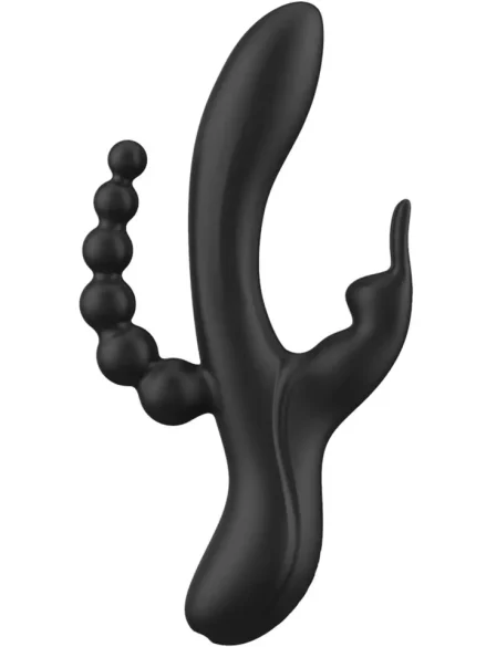 Noir Euphoria Liquid Silicone Triple Pleasure - Rabbitvibrator 0