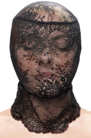 Fetish & Fashion Lace Hood Black - BDSM mask 0